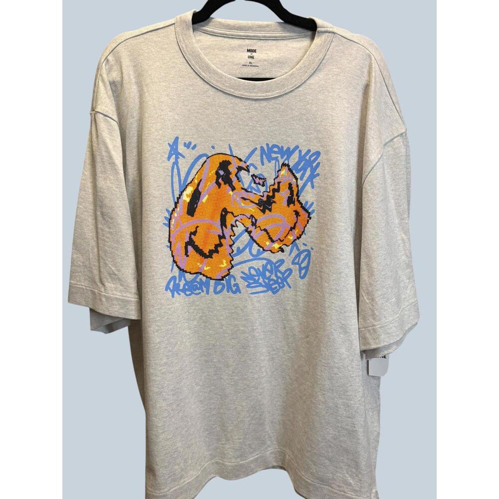 Mode of One XL Heather Grey Graphic T-Shirt